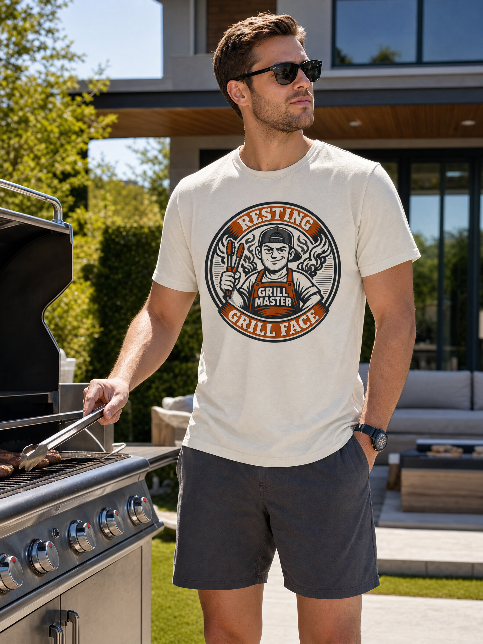 Resting Grill Face Dad T-Shirt